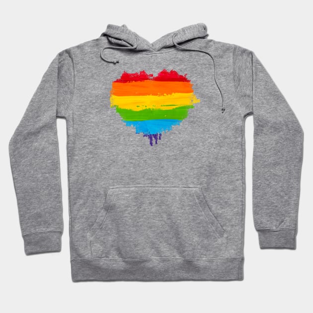 Rainbow Heart Hoodie by MonarchGraphics